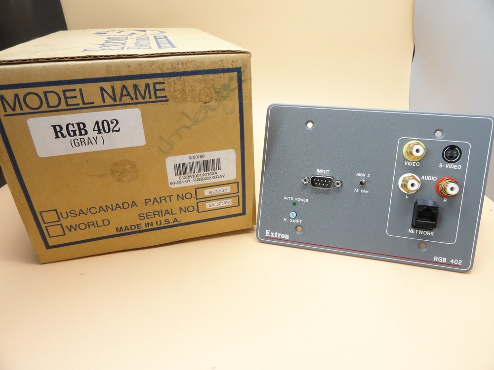 Extron RGB 402 Gray Mountable Interface (Qty 1)