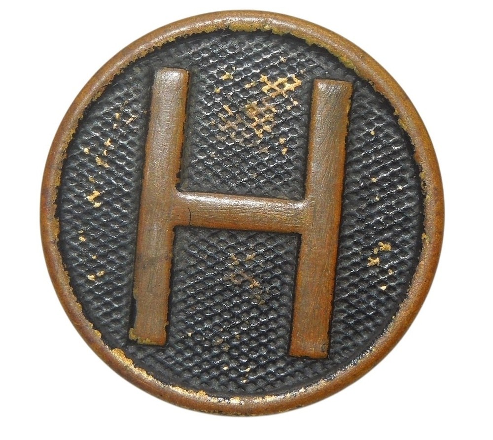 Original WWI US Army Howitzer Uniform BUTTON Variation Collar Disc CA3