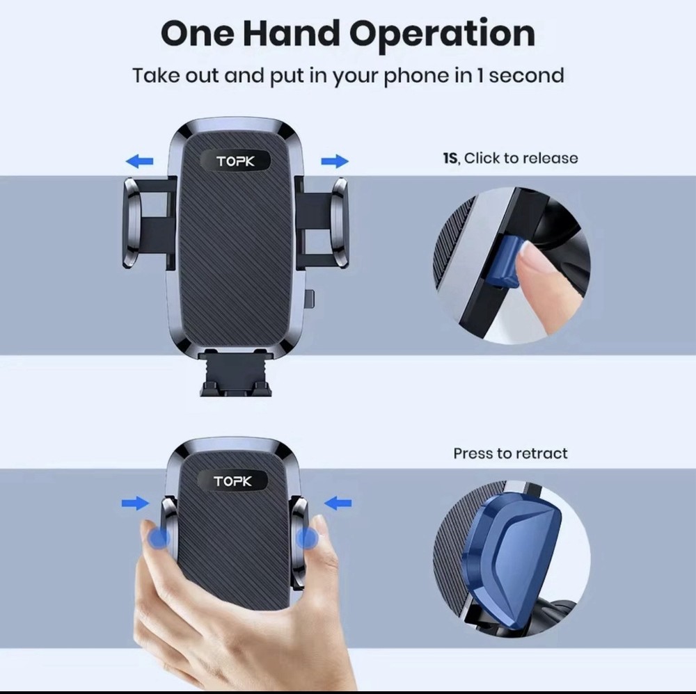 TopK Car Phone Holder Gravity Auto Air