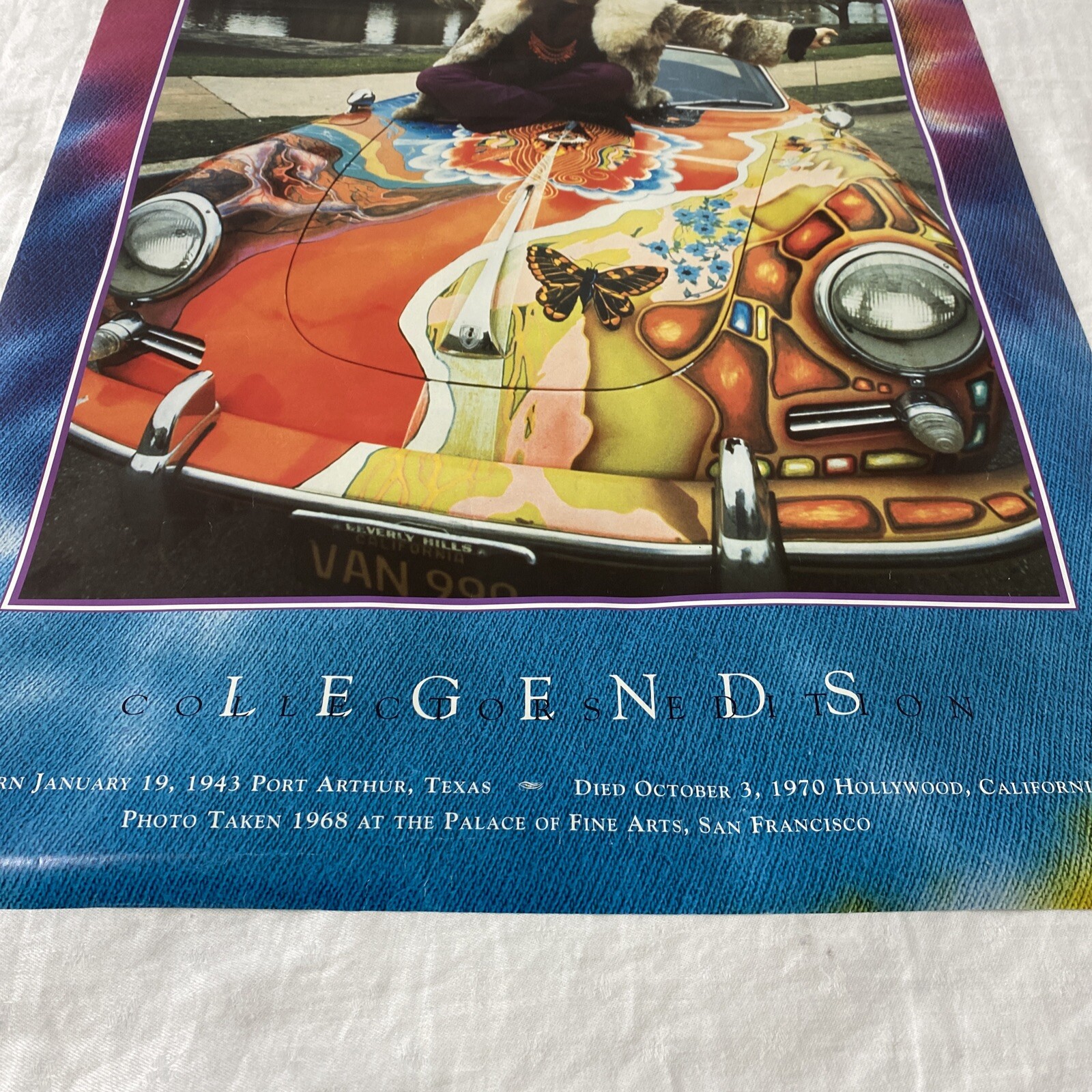 Vintage Janis Joplin Rock Legend Poster Sony 1995 Collectible