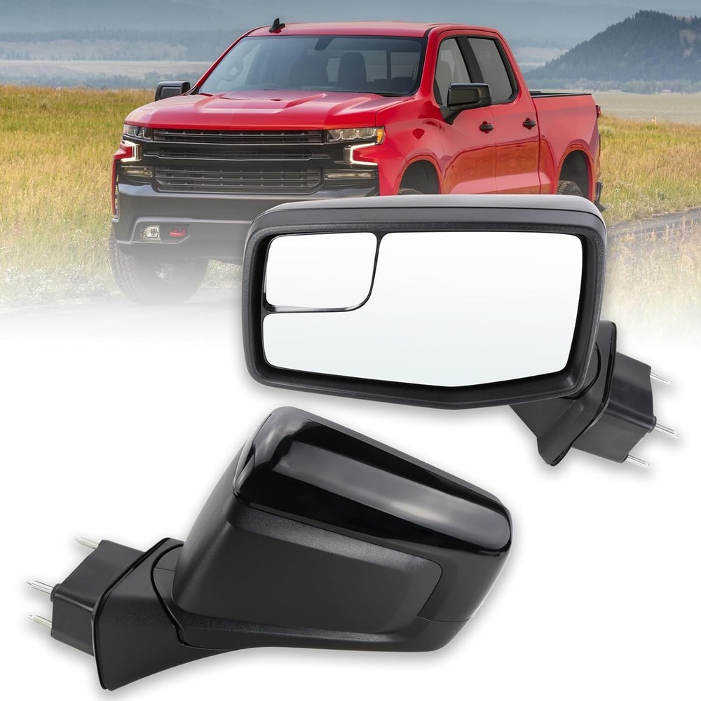 Left Driver Mirror for Chevy Silverado 1500 2019 2025 5Pins