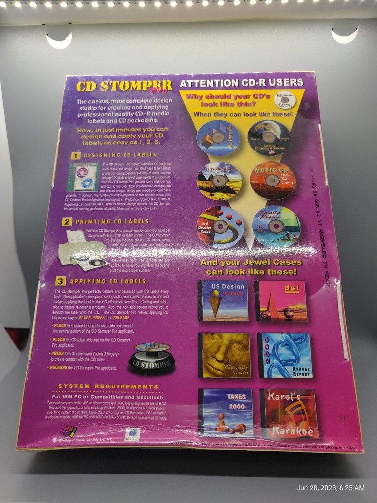 PRO CD-R LABELING SYSTEM - CD STOMPER KIT - Brand NEW Sealed