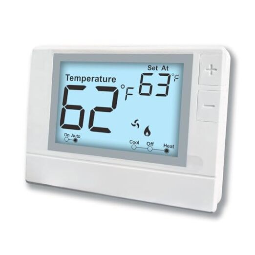 Non-Programmable Thermostat for Conventional Single-Stage Systems, 1 White