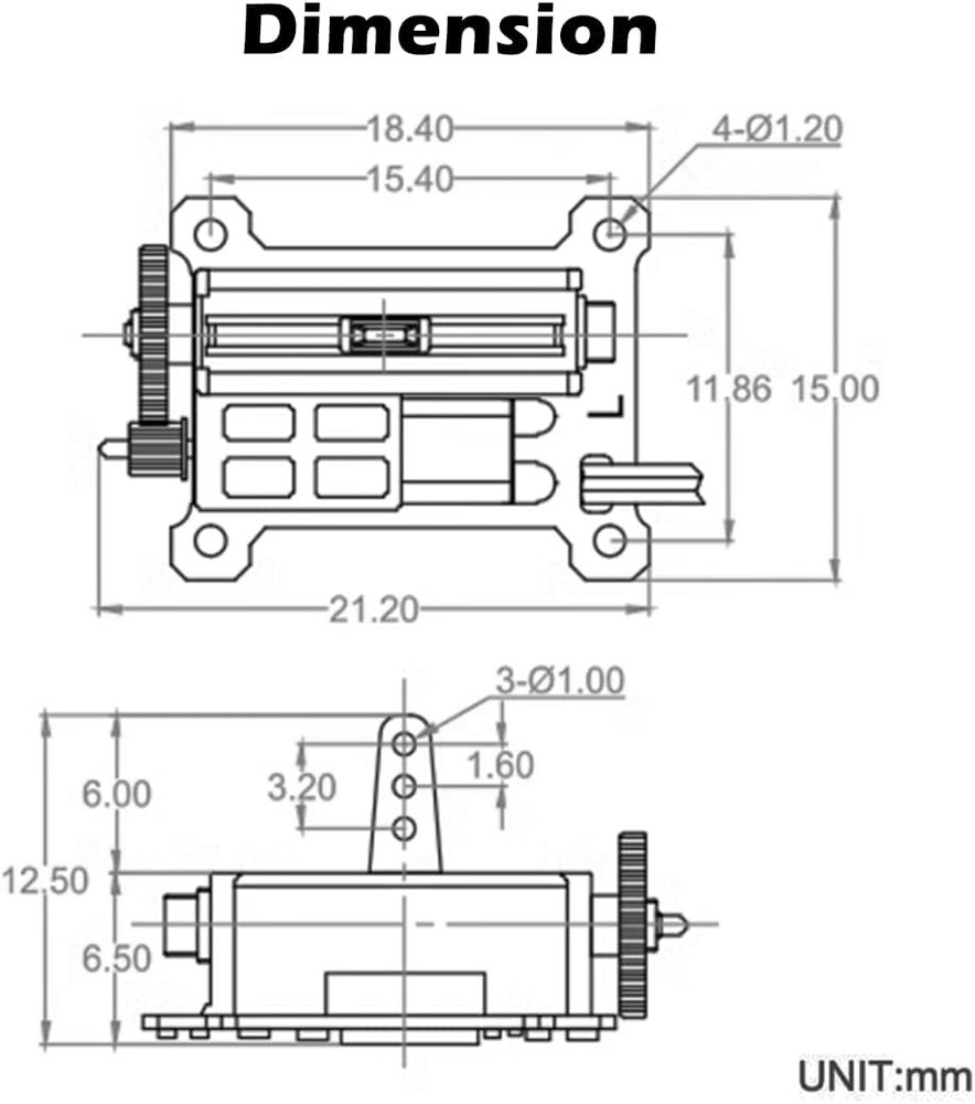 2Pcs Tiny 1.5G Servo Micro Linear Digital Servo Lightweight Mini Size for Indoor