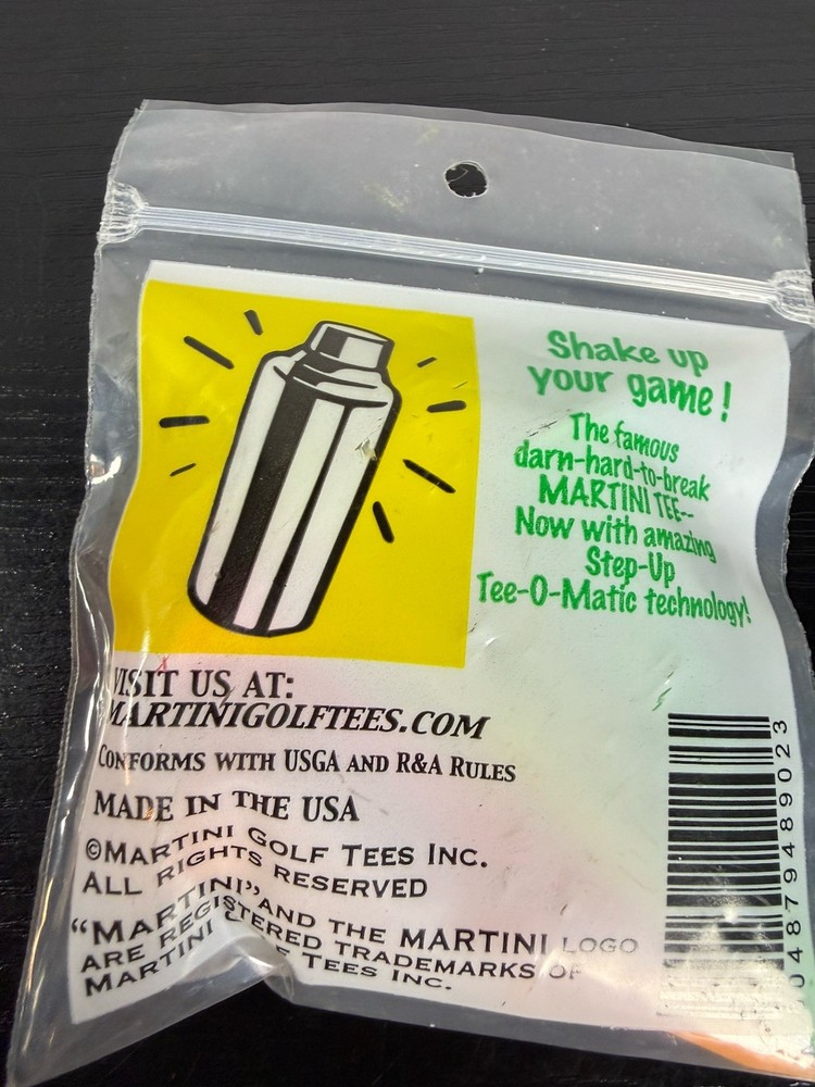 Martini Golf 3-1/4" Durable Plastic Step-Up Tees | Consistent Height | 5 Pack