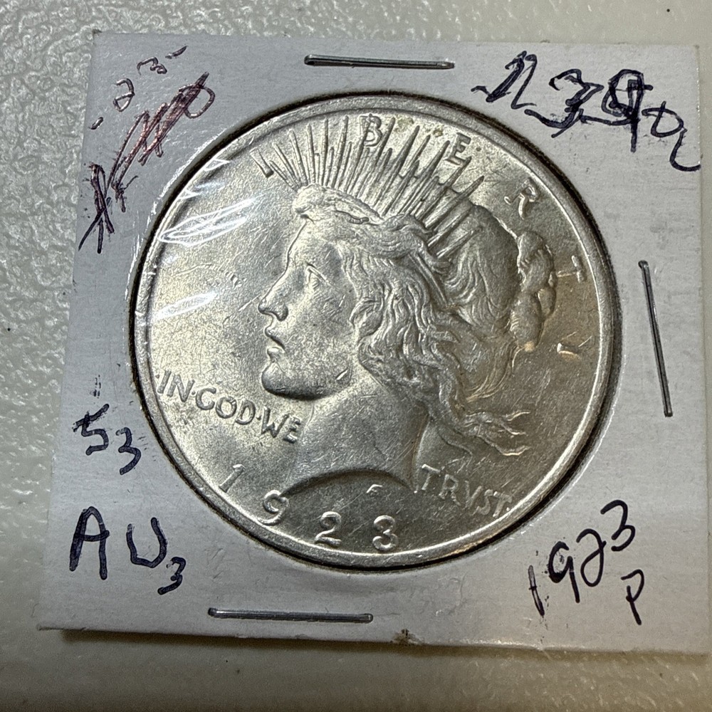 1923 Peace Dollar In AU Condition