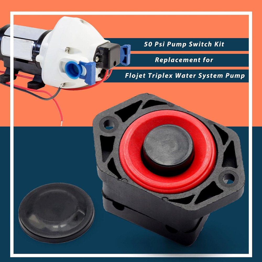 Pump Switch Kit for Flojet Triplex Replace 2091050 50 PSI W/ Wire Leads