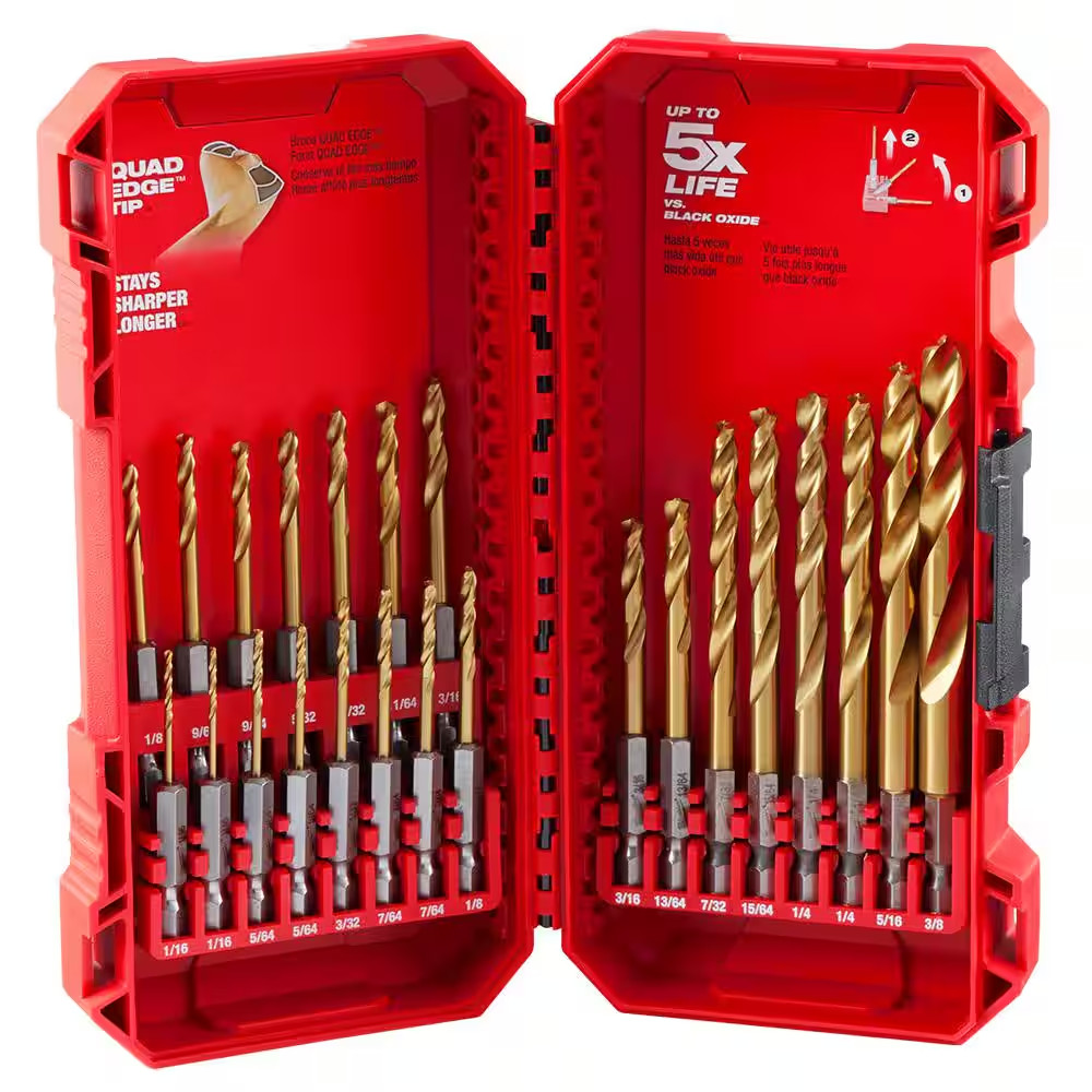 SHOCKWAVE IMPACT DUTY Titanium Drill Bit Set (46-Piece)