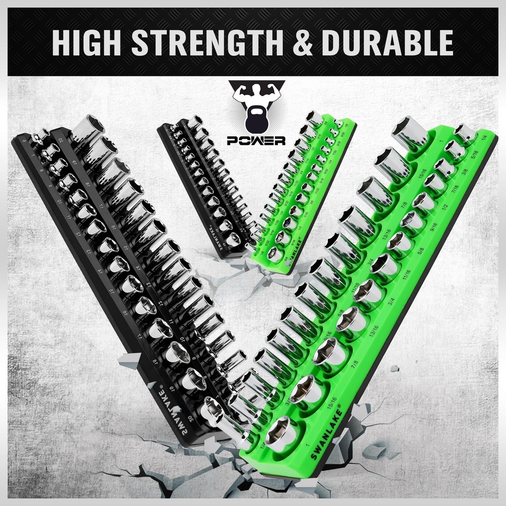 GARDEN TOOLS Magnetic Socket Organizer Set 4PCS Socket Holder Set