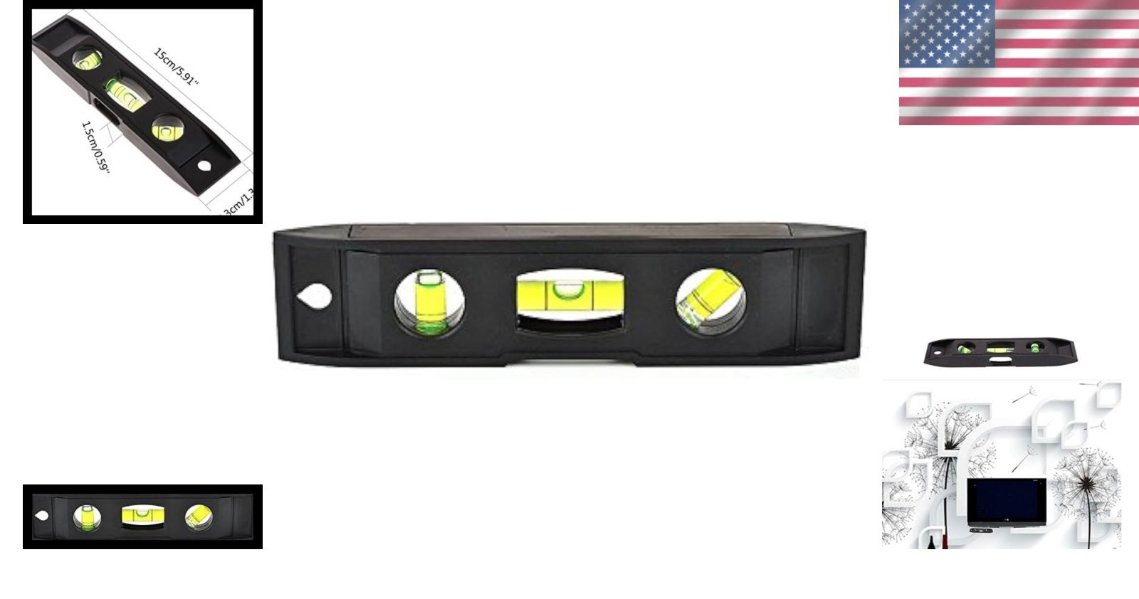 6 Inch Magnetic Torpedo Level with 3 Bubble Vials for Precise Measurements