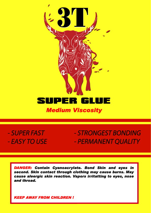 Super Glue- CA Glue -(2) 4 oz Bottle - Medium