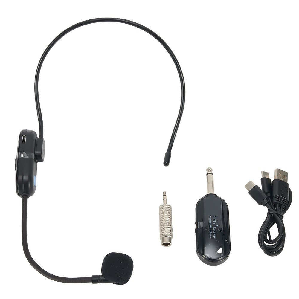 2.4G,Wireless Microphone Headset 160FT Range Mic System For Teach Outdoor Speech