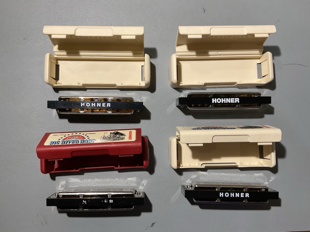 Hohner Big River Harp Harmonica, Multiple Keys, Most W/ Cases
