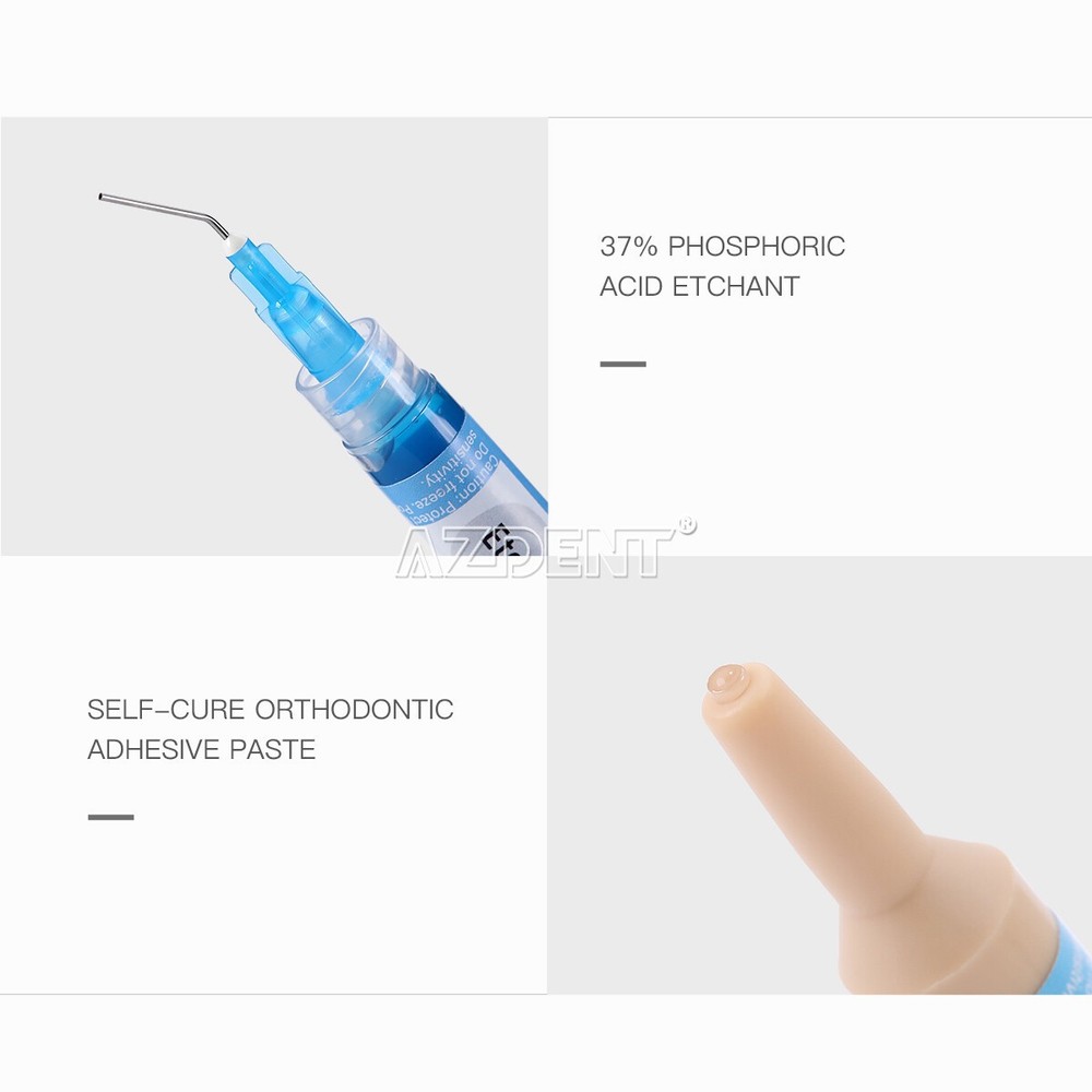 Dental Orthodontic Brackets Light Cure Bonding Adhesive Etch Gel Bonding System