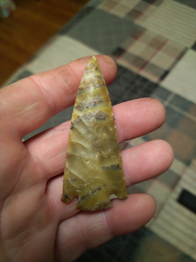 Square Barbed Clay Agate 3" x 1 3/'8"