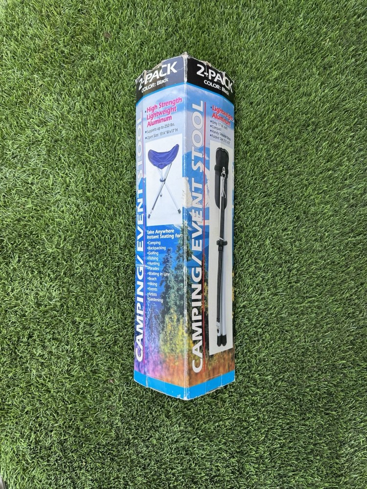 Seville Classics Foldable Event/Camping Stool 2-pack