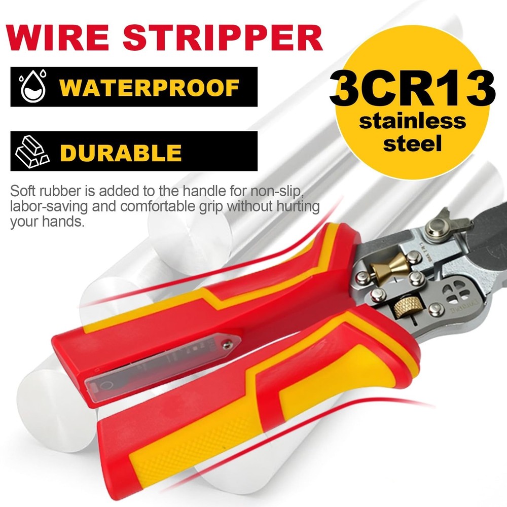 Multi Wire Stripper Tool - Wire Stripper, Voltage Tester Pliers, Ho... Fast Ship
