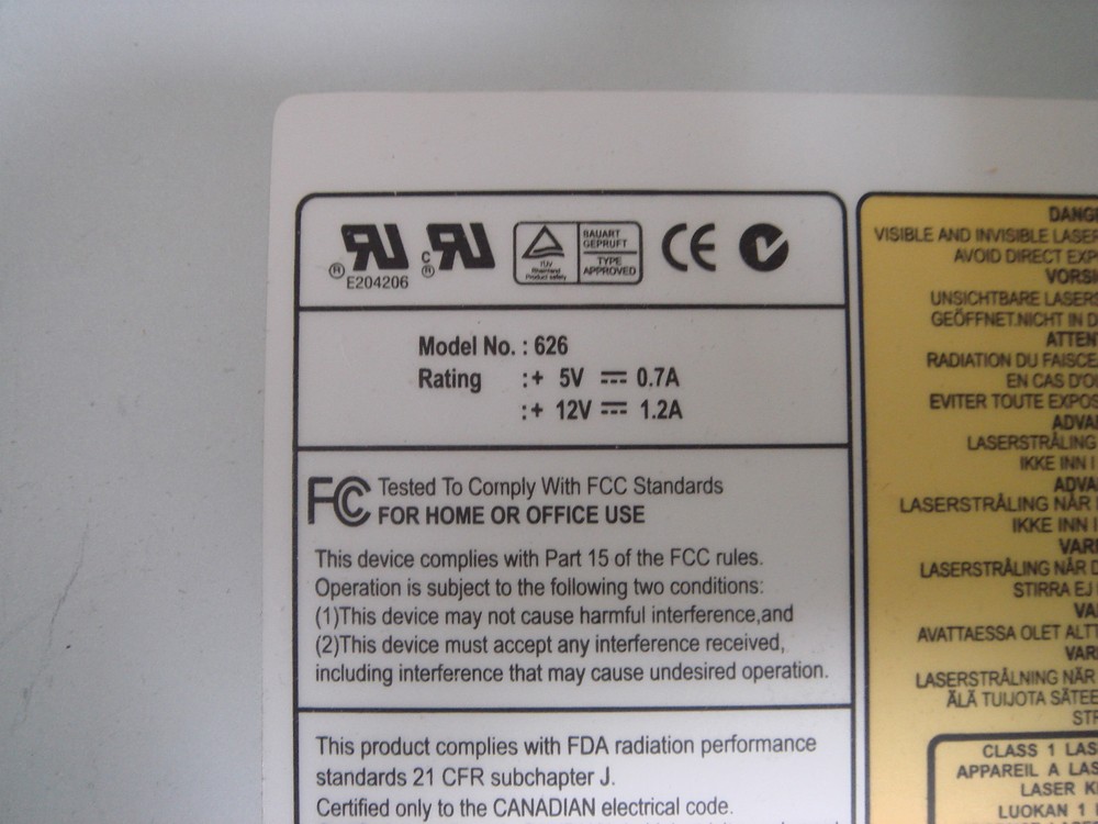 Model 626 Used CD ROM Drive