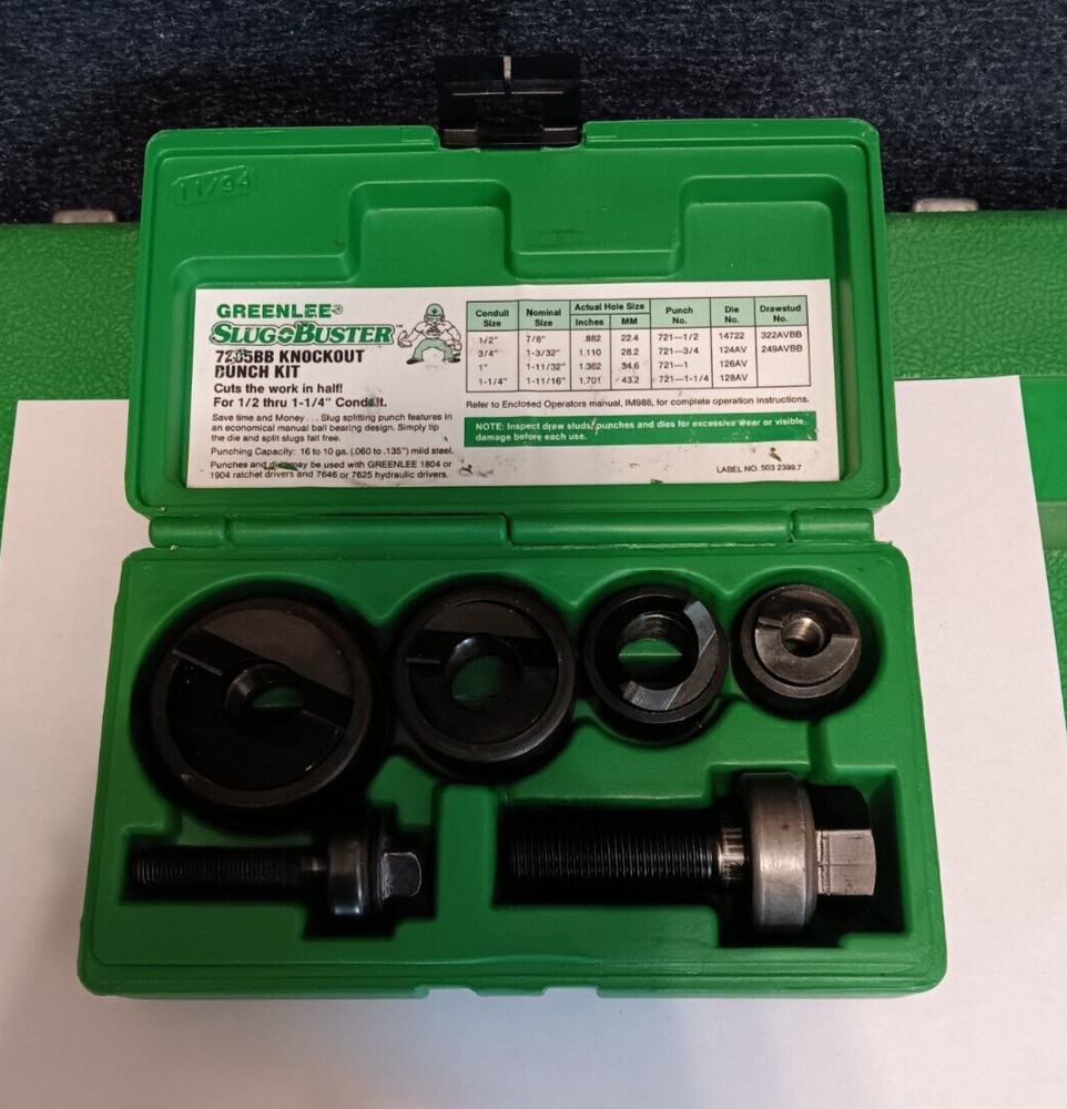 Greenlee 7235BB Slug Buster Punch Set