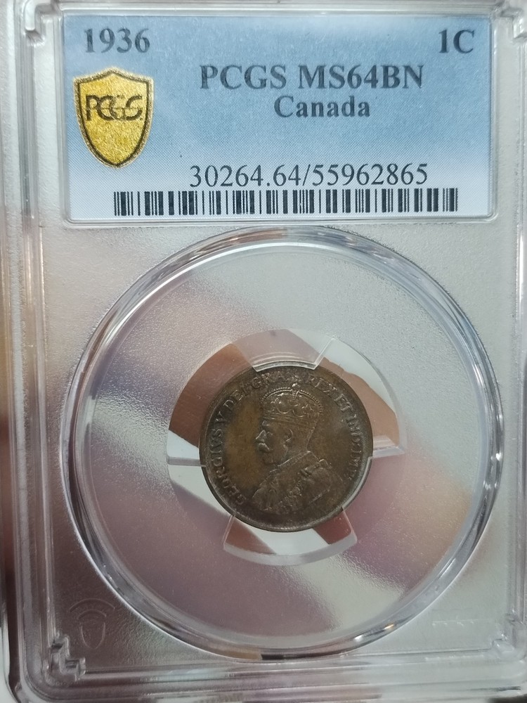 Canada 1936 Cent PCGS MS64