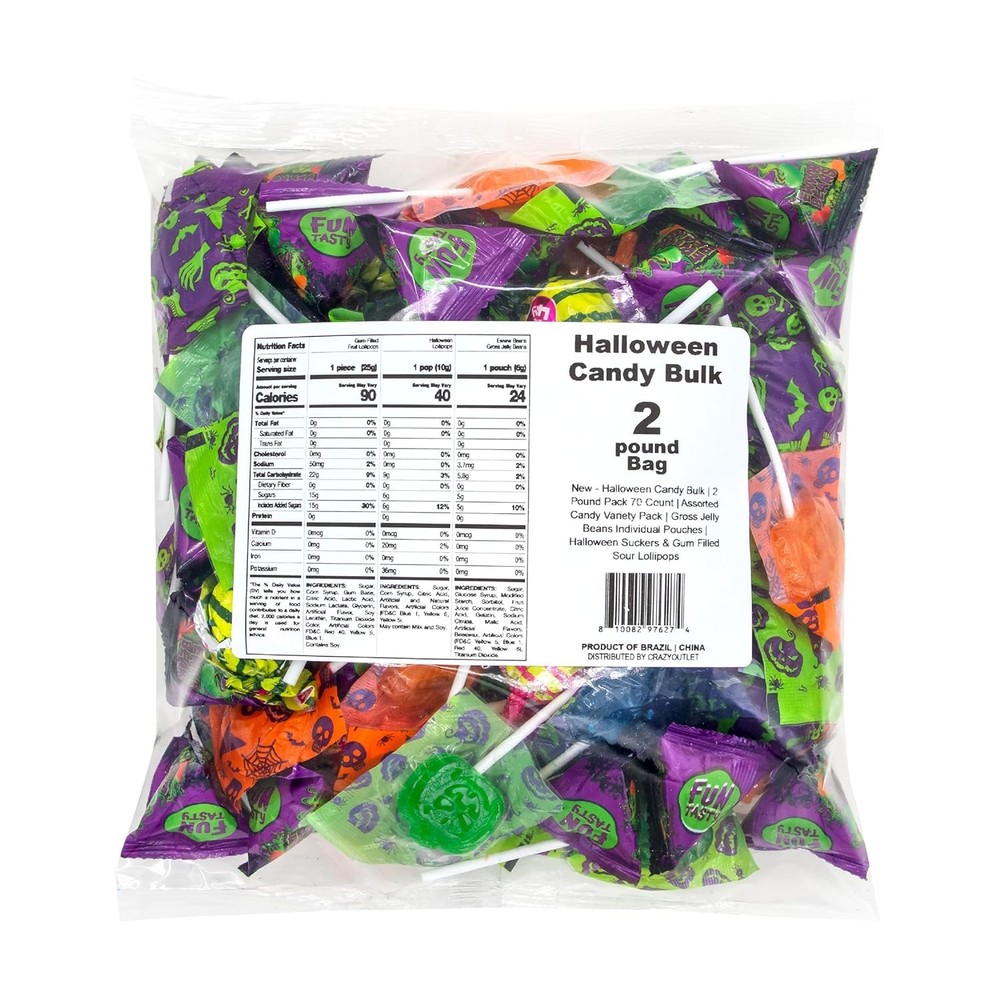 Halloween Candy - 2 Pound Pack (70 Count) - Assorted Candy