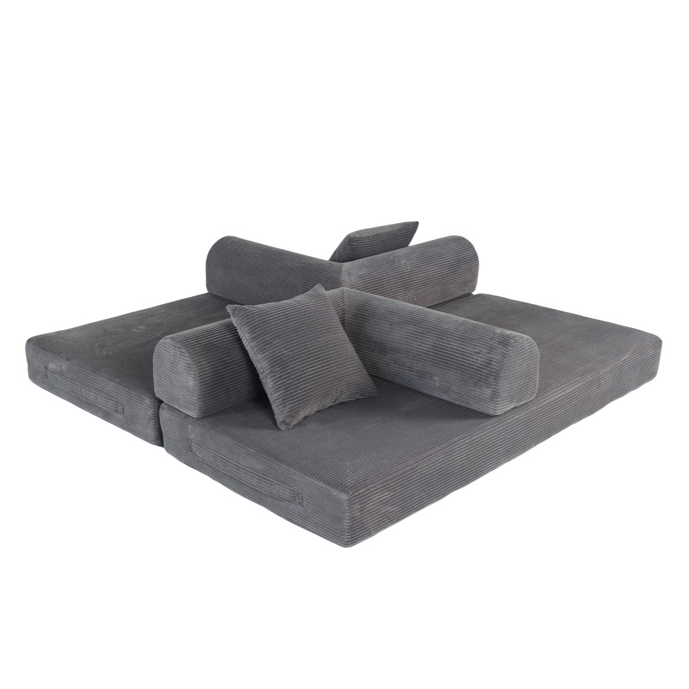 Foldable Sofa Bed 75", 3-Seater Sleeper w/ Memory Foam for Apartment