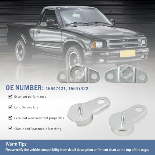 4 pcs Tailgate Hinge Bedside Hinge Compatible with S10 1994-2004, S15 1994