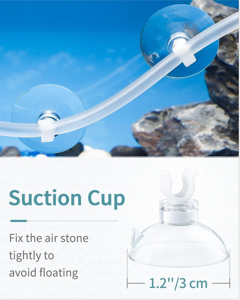 8 Inch Air Stone Bar Micro Bubble Diffuser Release Tool with Suction Cup Clip...