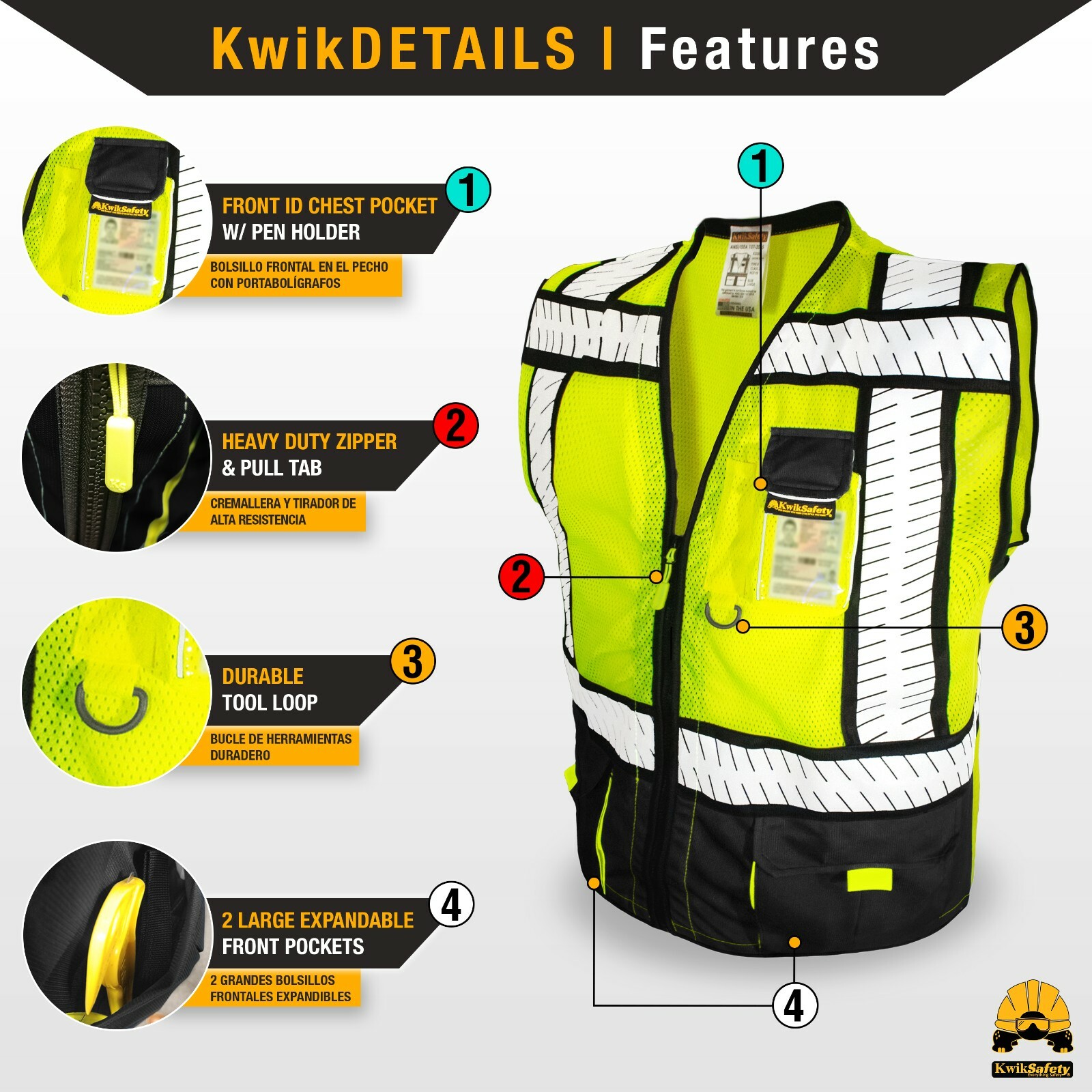 KwikSafety SPECIALIST | ANSI Class 2 Fishbone Safety Vest