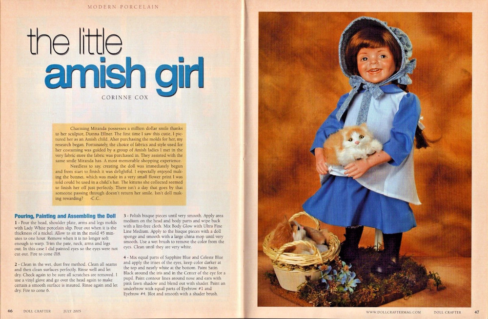 Doll Crafter Magazine July 2005 Pull Out Pattern Doll Costuming