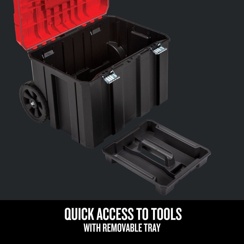 Craftsman Versastack 20-in Plastic Wheeled Lockable Tool Box - Red