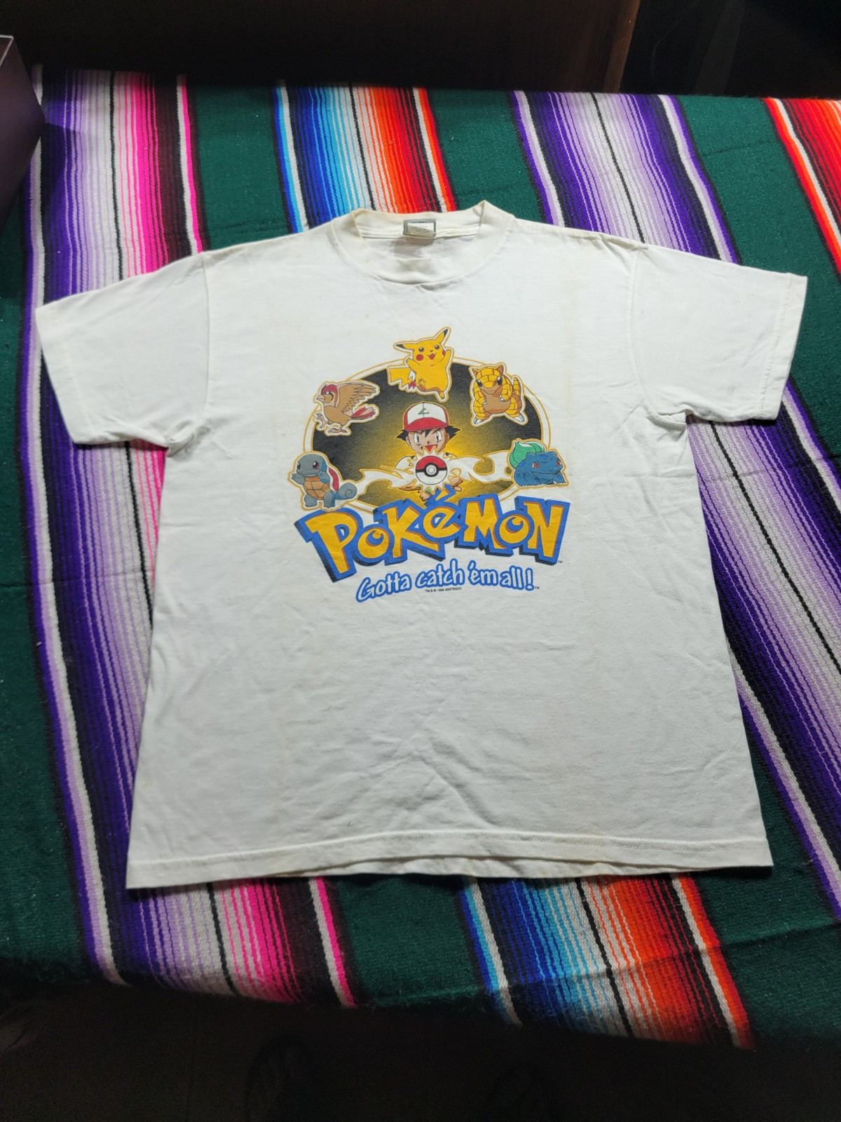 Vintage Pokemon 1999 Nintendo T-Shirt Youth Large