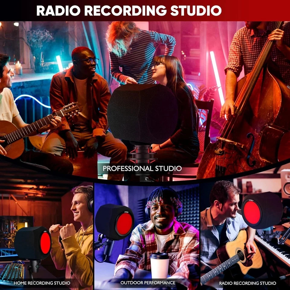 Microphone Windscreen Pop Filter Recording Shield Isolation Shield Sound