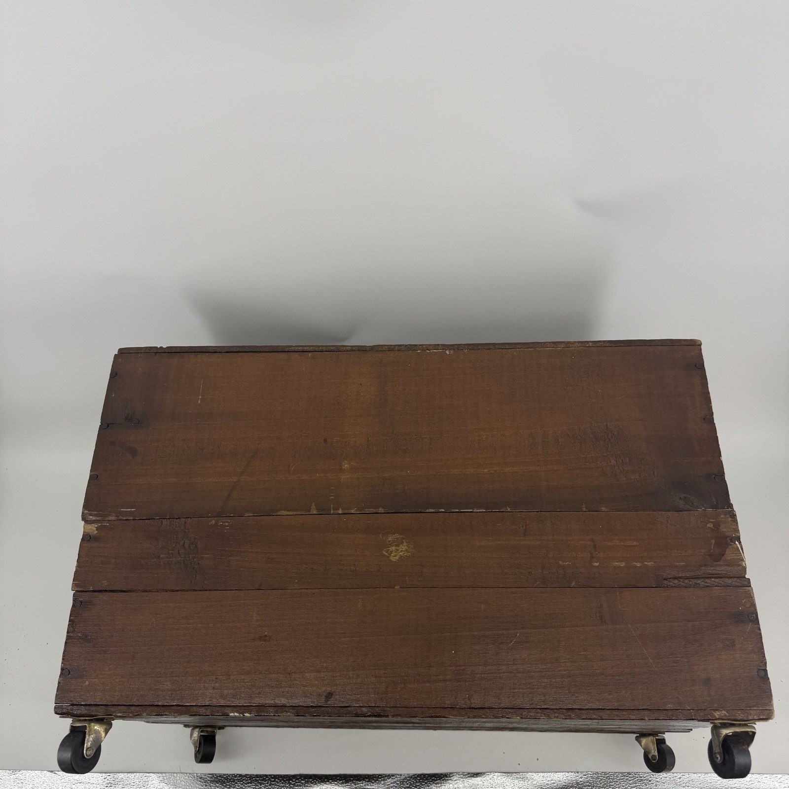 Vintage Hercules Powder Company Explosives Wood Crate Wheels Storage Box Decor