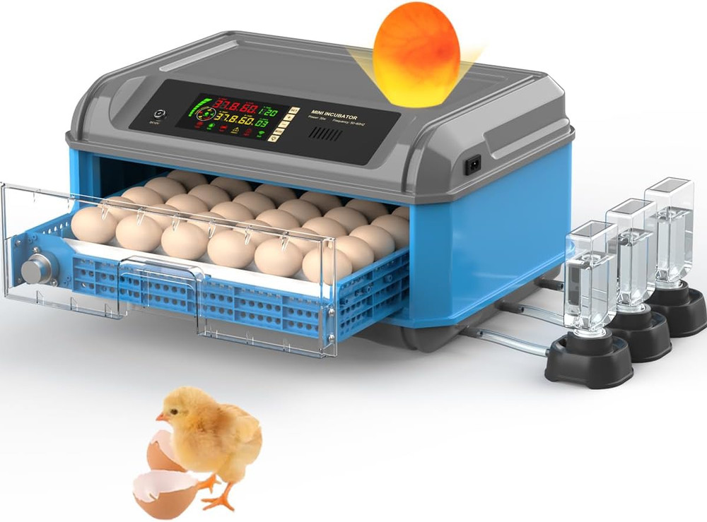 Egg Incubator for Hatching Eggs - Chicken Egg Incubator with Automatic Egg Turni
