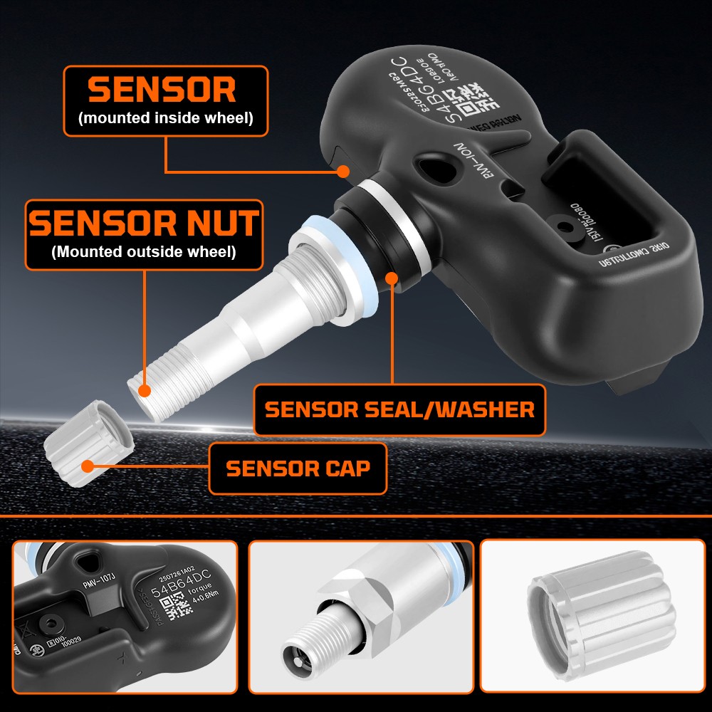 4PCS Genuine TPMS 42607-33021 Tire Pressure Sensor PMV-107J for Toyota Camry