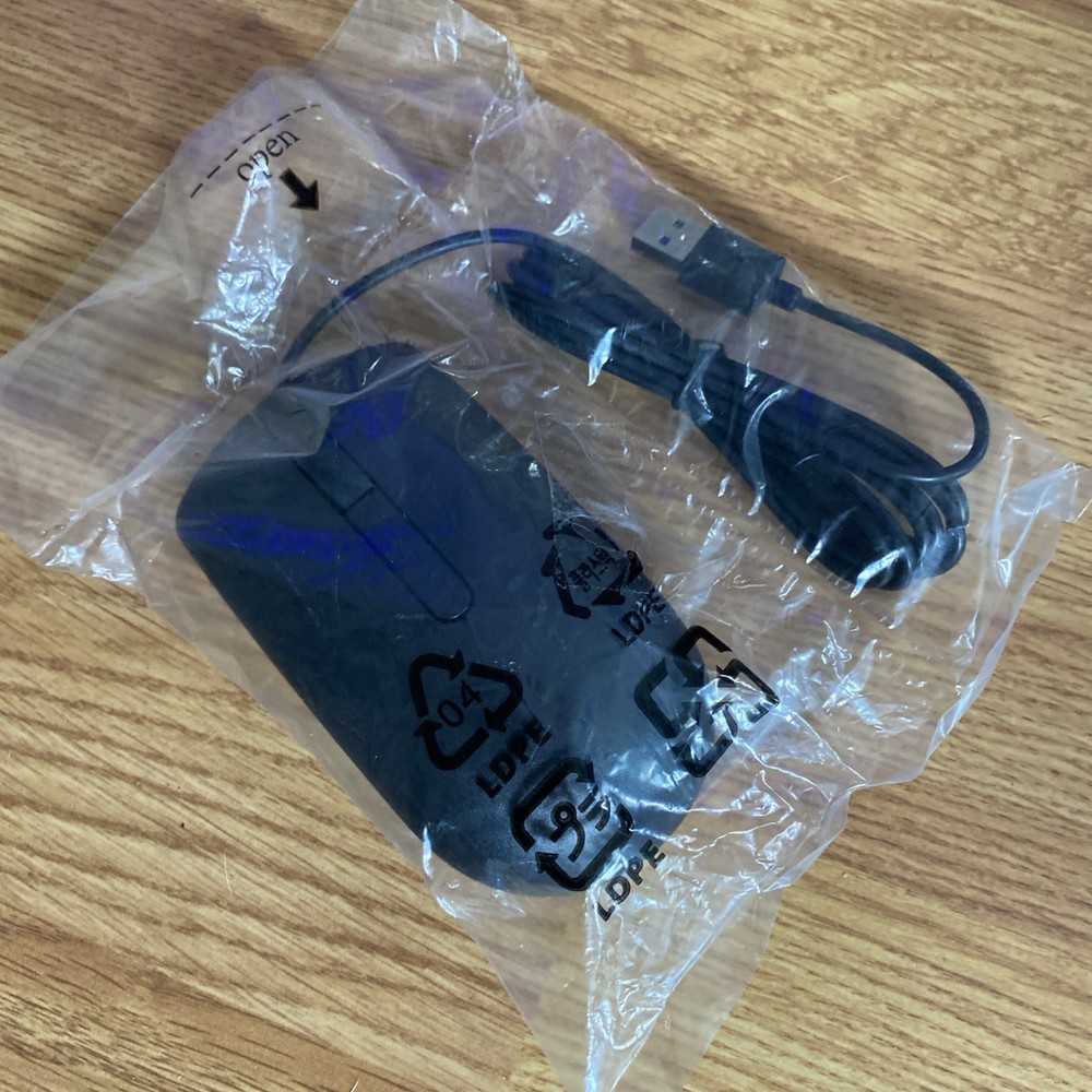 NEW Genuine Dell Wired USB Optical 2 Button Scroll Mouse 49PR0 Mice