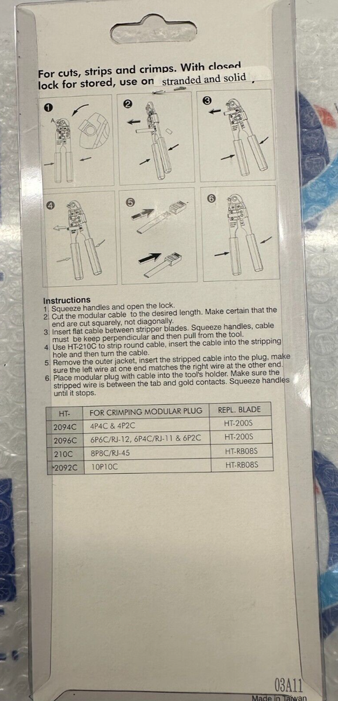 Hanlong Tools HT-210C Modular Crimping Tool