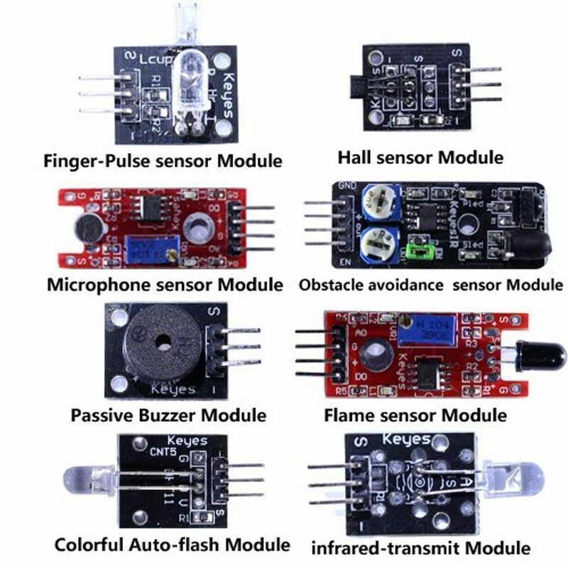 Ultimate 37 in 1 Sensor Modules Kit for Arduino Compatible, MCU Raspberry pi USA