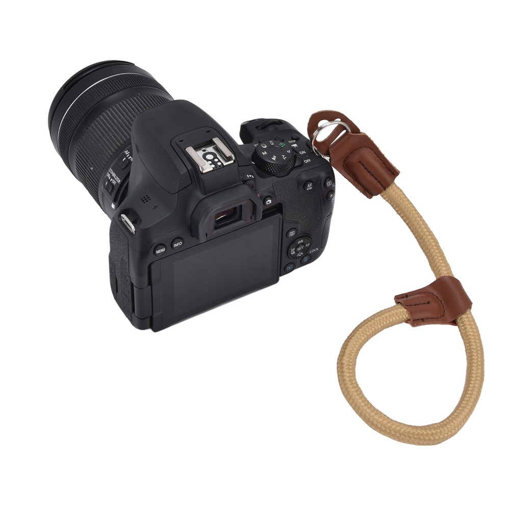 Khaki Adjustable Camera Hand Wrist Strap For Digital SLR Camera Quick