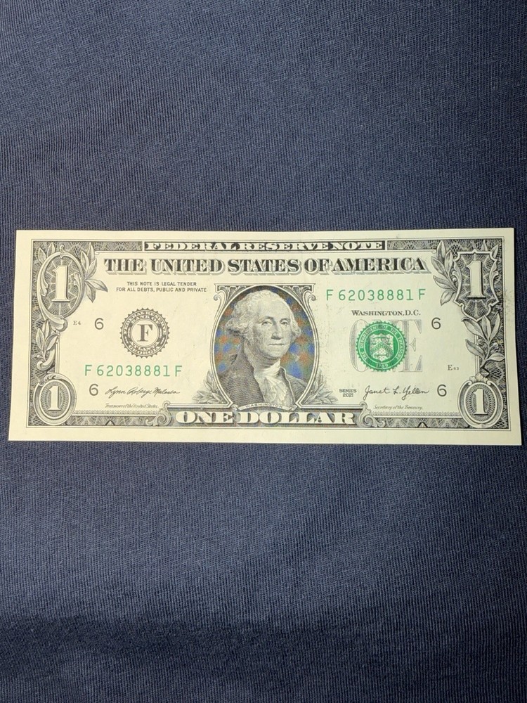 $1 US Dollar Error Note Federal Reserve Uncertified Ungraded