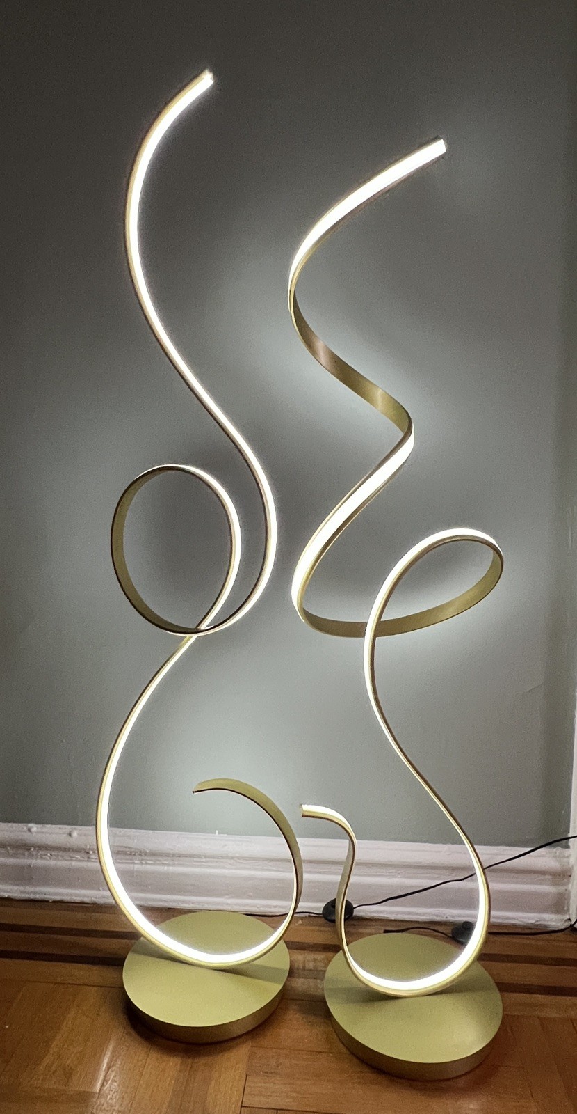 Possini Euro Avante 56 1/2" Modern Ribbon LED Floor Lamp with remote control