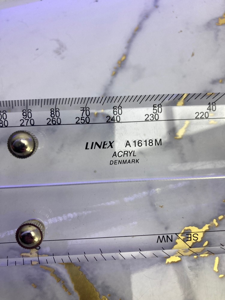 Vintage Linex A1618 M Parallel Ruler #263