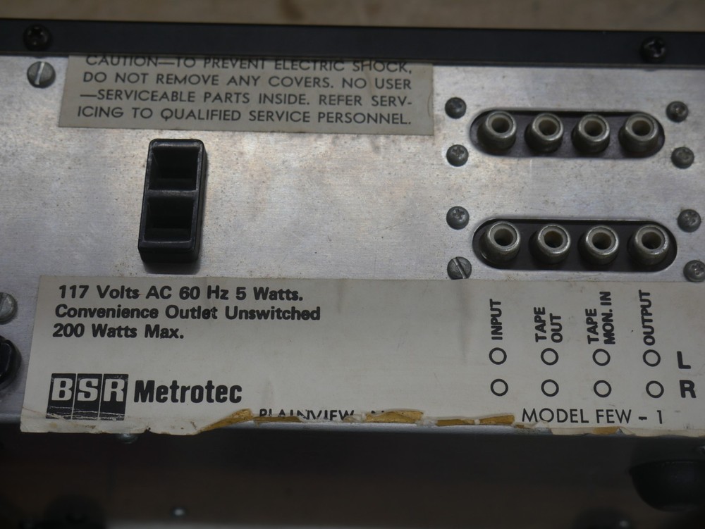 BSR Metrotec Graphic Stereo Frequency Equalizer Model FEW 1 USED TESTED