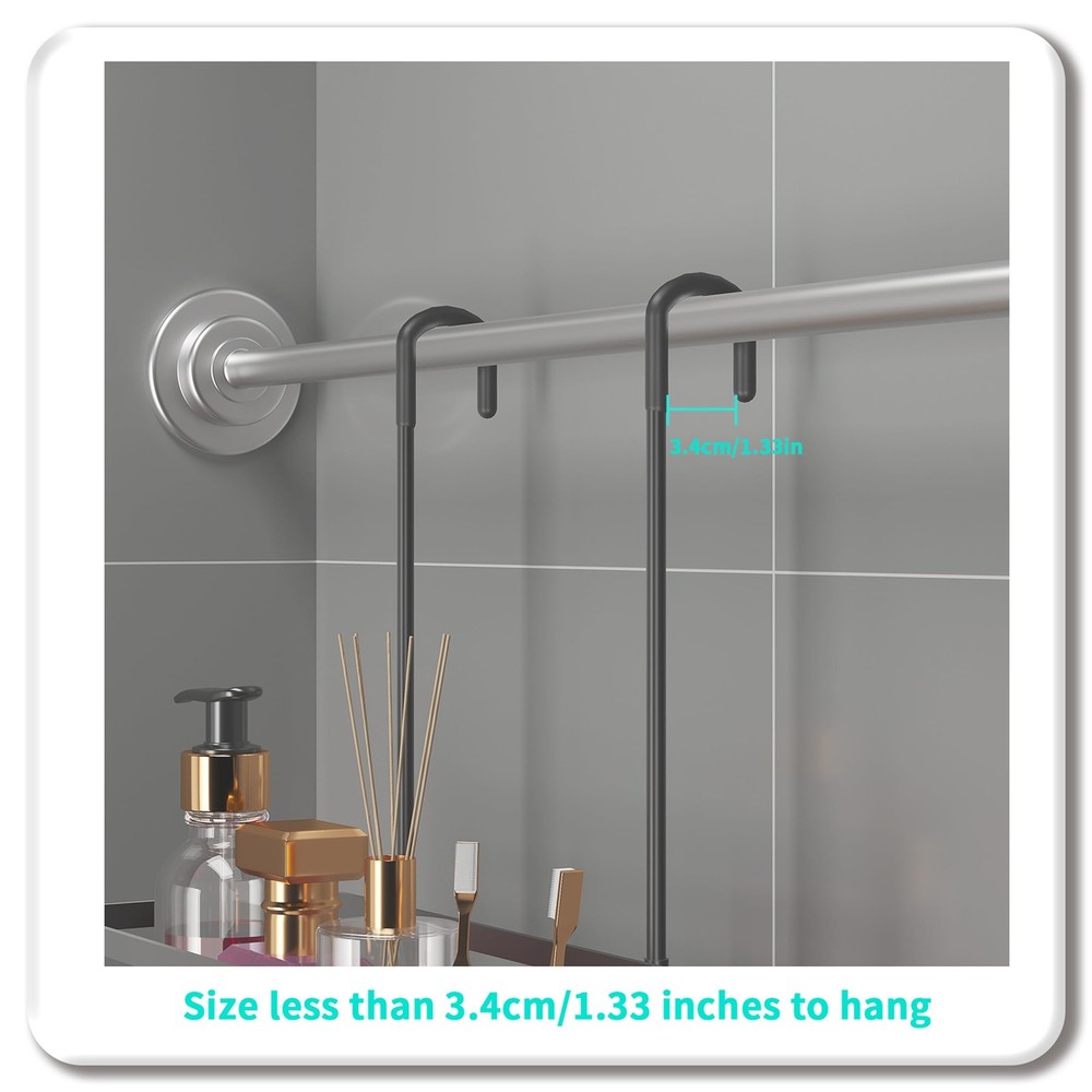 HapiRm Hanging Shower Caddy Organizer No Drilling Rustproof Waterproof Stainless