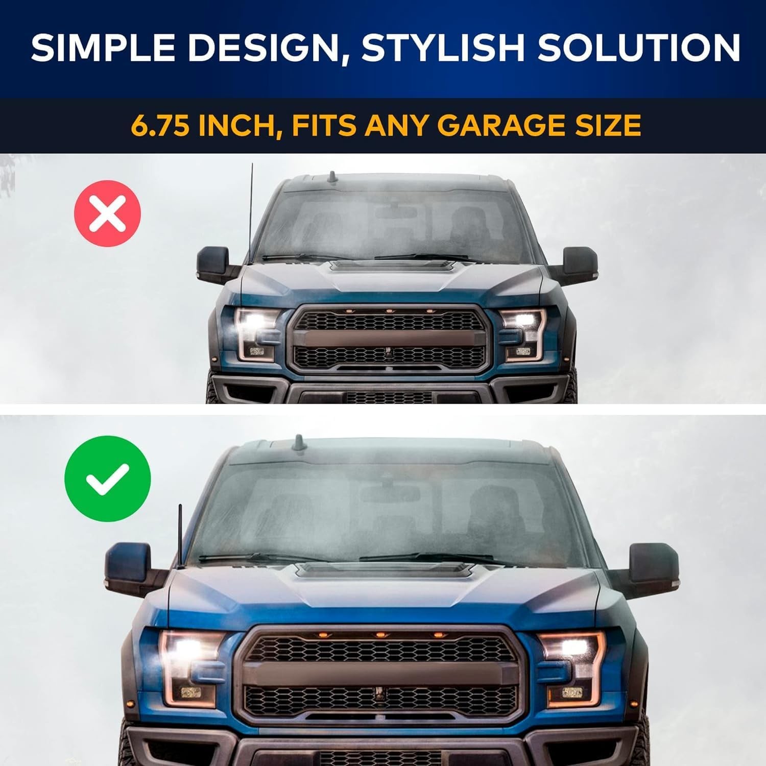 Ford F150 Antenna Mast 6.75" Durable Black Replacement FM AM Radio (2009-2025)