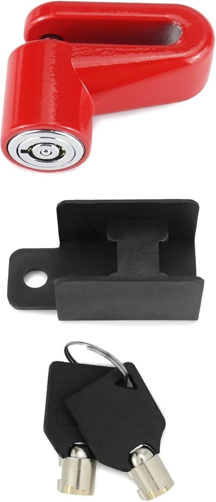Heavy-Duty Disk Lock Set - Durable Security for Motorcycles & Bikes