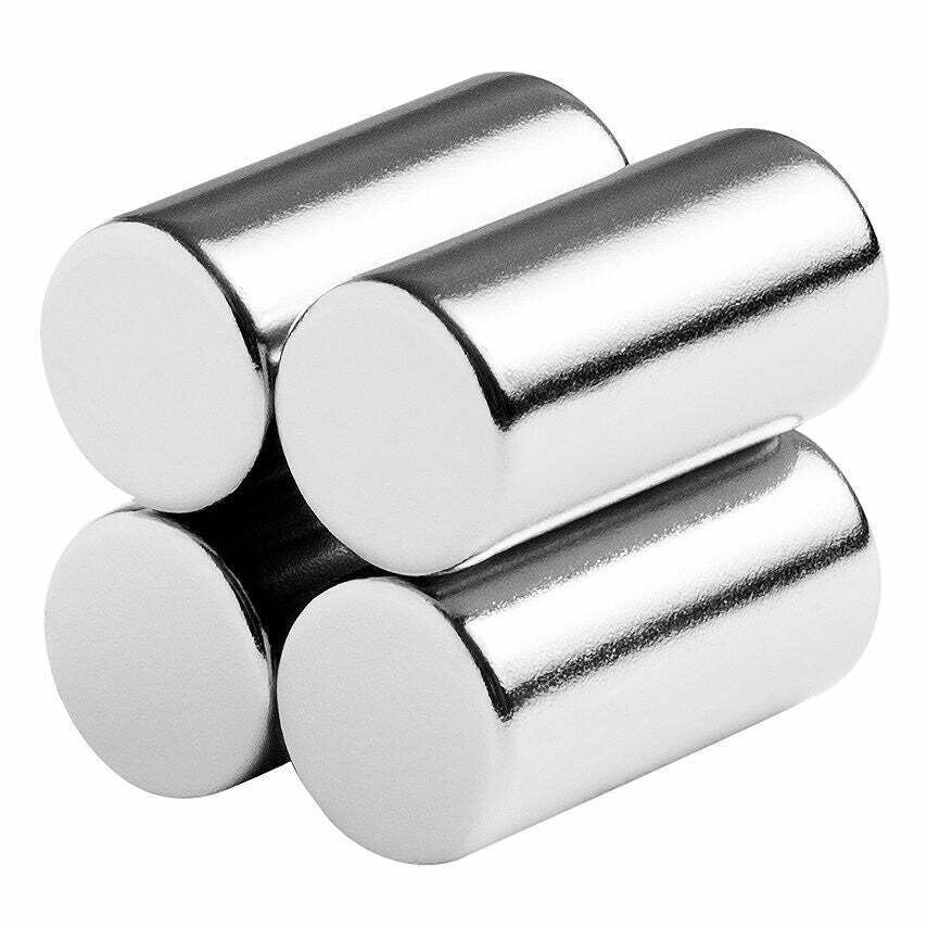 Lot 1/2" x 1" Inch Long Strong Neodymium Rare Earth Cylinder Magnets N52 Disc