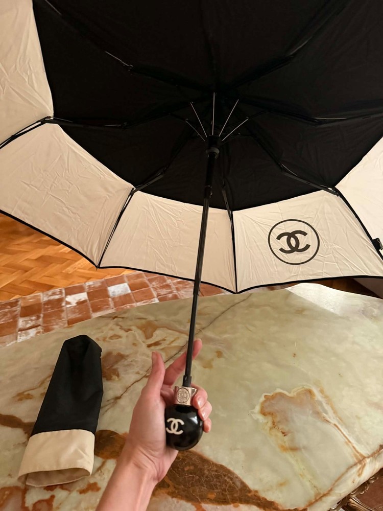 Rare vintage authentic Chanel umbrella – chic statement piece