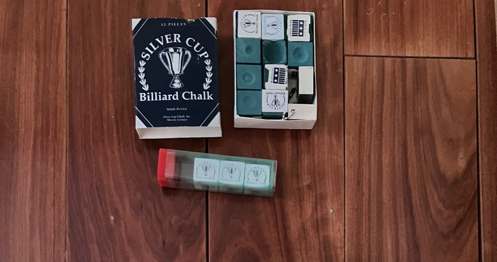 BILLIARDS SILVER CUP CHALK SET
